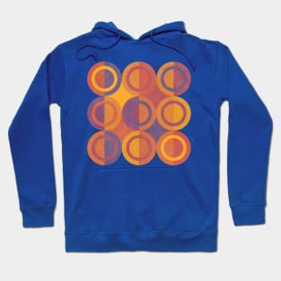 Geometric Shapes Purple Orange Circles Hoodie